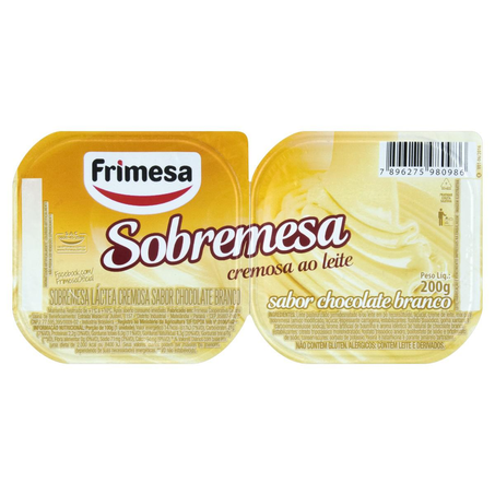 Sobremesa láctea chocolate branco frimesa 180g