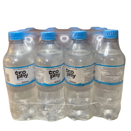 Agua mineral pcc/12x500ml sem gas trophy