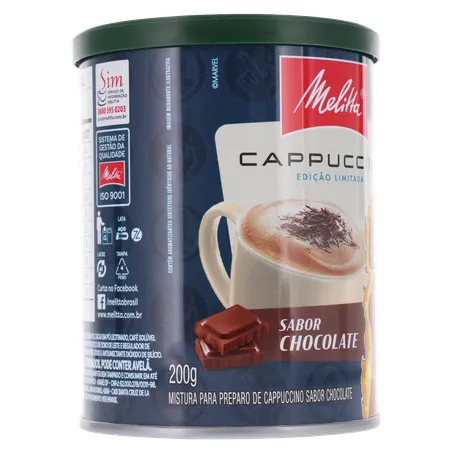 MISTURA CAPPUCCINO MELITTA CHOCOLATE 200G 360-32