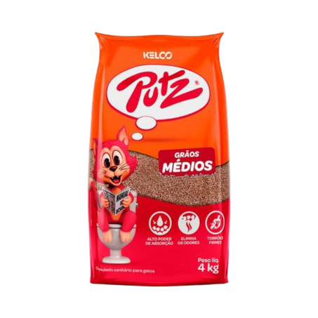 Areia para gato kelco putz 4kg