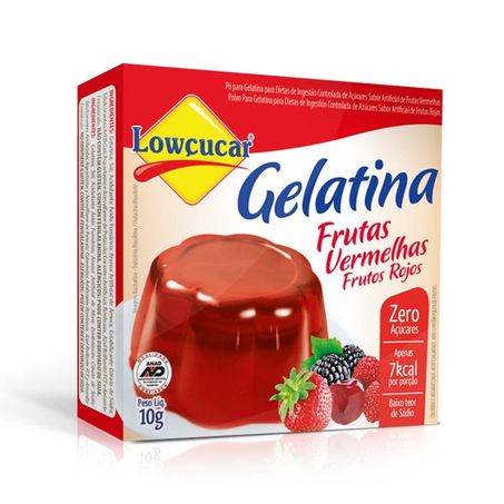 Gelatina em po lowcucar frut verm 10g