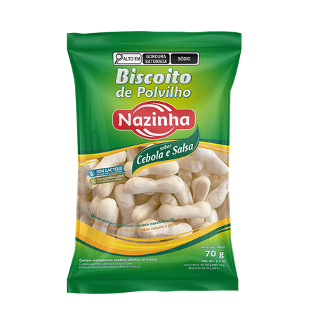 Nazinha Biscoito De Polvilho Cebola E Salsa 70G