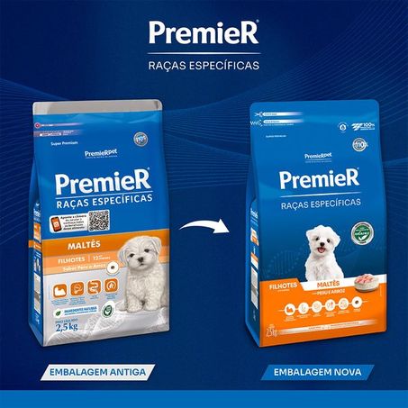 Ração Premier Raças Específicas Maltês para Cães Filhotes 2,5Kg 360-1