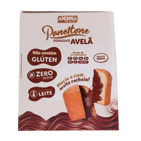 PANETONNE AMINNA S/GLÚTEN CREME DE AVELÃ 240G 360-3
