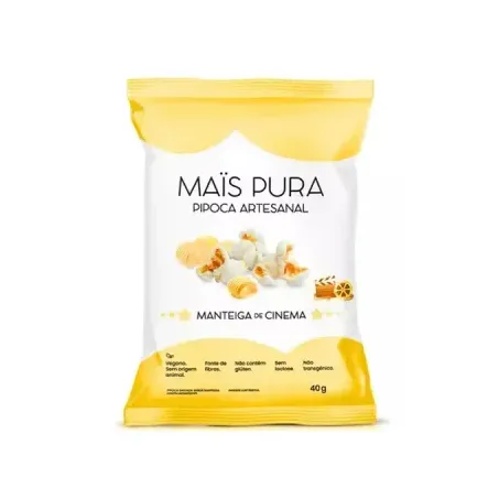 Mais Pura Pipoca Artesanal Manteiga de Cinema 40g Sem Glúten