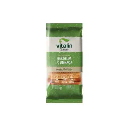 Vitalin Pão De Forma Gergelim Linhaça 300G
