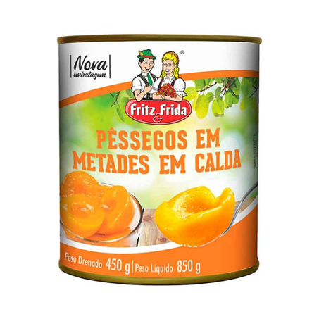 PÊSSEGO EM CALDA FRITZ&FRIDA METADES 450G