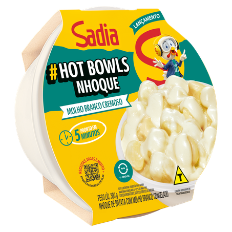 Nhoque Sadia Hot Bowls Molho Branco Pote 300g 
 
