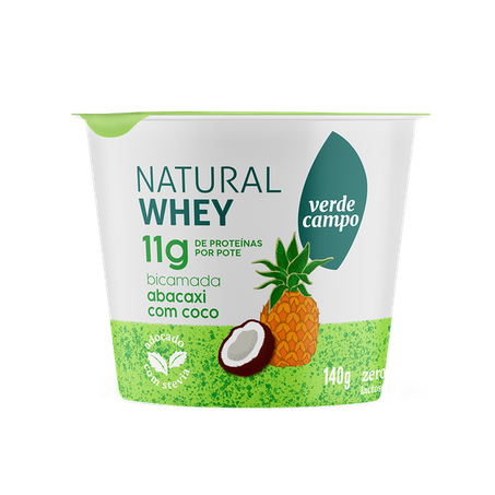Iogurte whey abacaxi/coco verde campo 140g