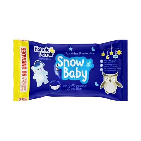 Toalha Umedecida Snow Baby Hora Dormiridades 90UN