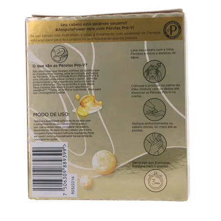 Ampola de Tratamento Pantene Hidro Cauterização com 3 Unidades 15Ml 360-19