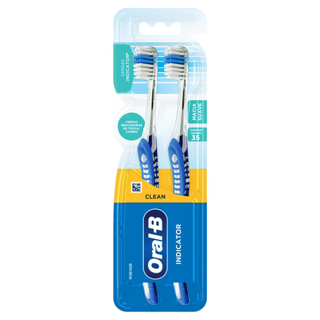 Escova Dental Oral-B Macia 35 - Indicator Plus - Leve 2, Pague 1 Escova