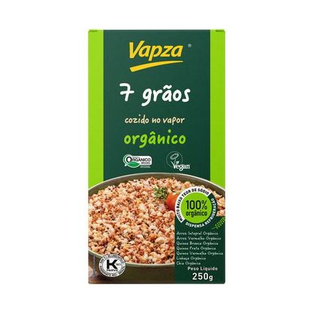 Arroz cozido no vapor 7 grãos vapza 250gr