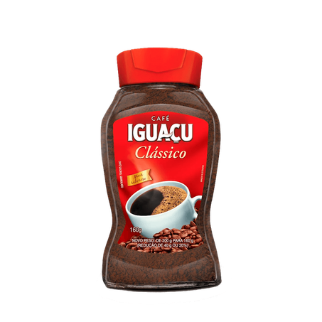 Café Solúvel Granulado Iguaçu Clássico Vidro 160g