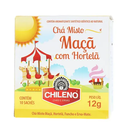 Chá Misto Chileno Maçã com Hortelã Sachê 1.2gr - Caixa com 10un - 12gr 360-19