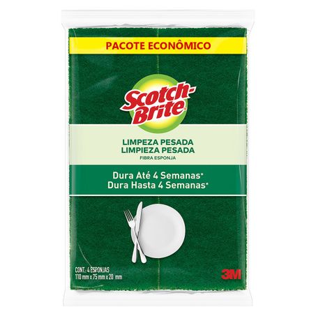 ESPONJA LIMPEZA PESADA SCOTCH-BRITE PACOTE ECONÔMICO
