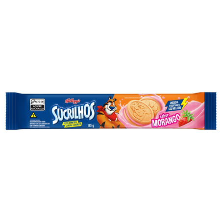 Biscoito Recheado Sucrilhos Kelloggs 85g - Morango