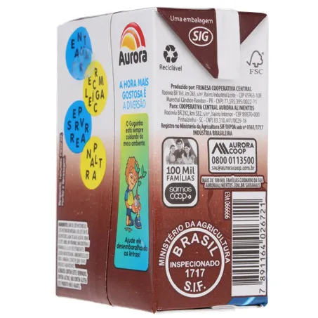 Achocolatado aurora choco do guguinha 200ml 360-24