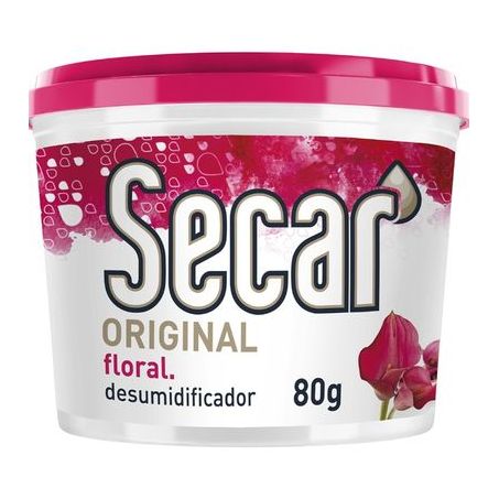 Desumidificador de Ambientes Secar Original Floral Evita Mofo Pote 80gr