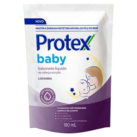 Sabonete Líquido Protex Baby Cabeça aos Pés Lavand Refil com 180Ml