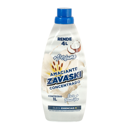 Amaciante Concentrado Zavaski Coco  Baunilha 1l