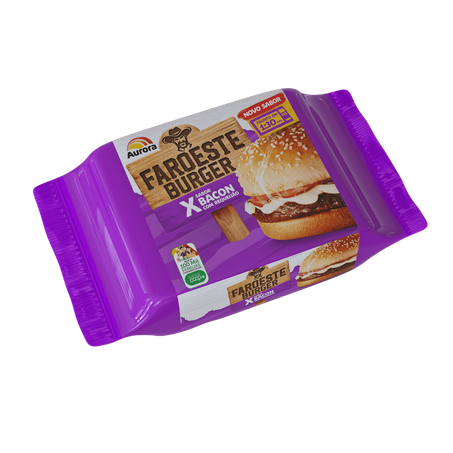 Sanduiche aurora faroeste burger x bacon com requeijão 145g