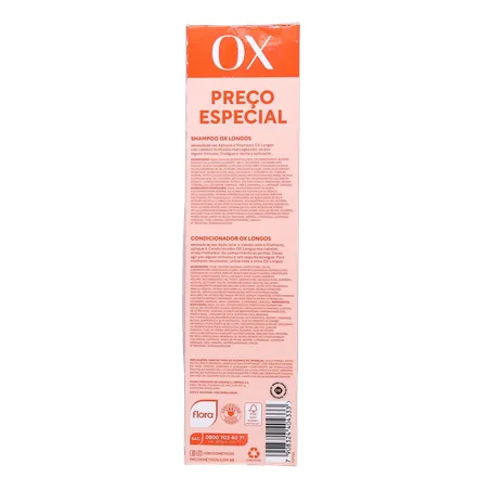 Kit Shampoo com 375Ml  Condicionador com 170Ml Ox Longos 360-9