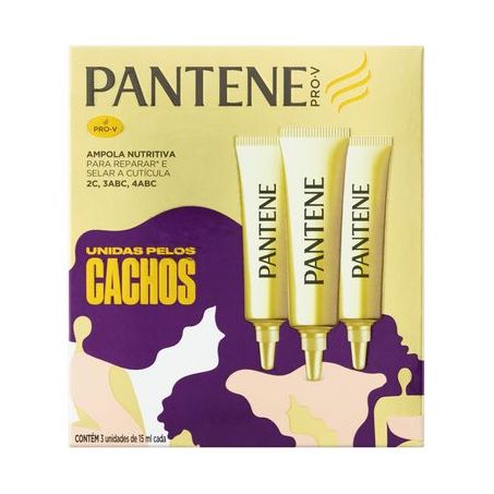 AMPOLA PANTENE TRATAMENTO P/CACHOS 15ML C/3