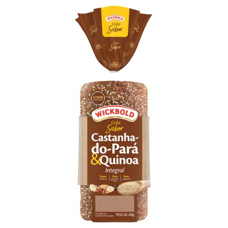 PÃO INTEGRAL CASTANHA-DO-PARÁ & QUINOA WICKBOLD GRÃO SABOR