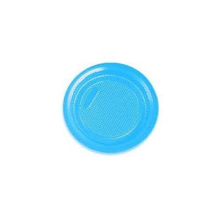 PRATO PLÁSTICO CONFESTA AZUL CLARO 15CM C/10