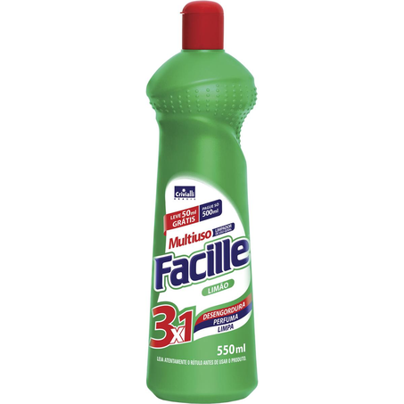 Limpador Multiuso Facille 500ml - Limão