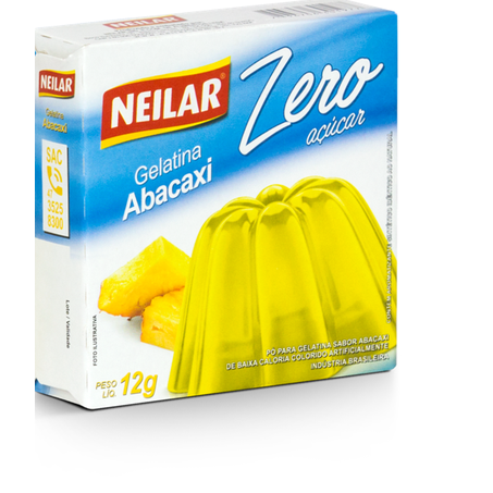 GELATINA NEILAR ZERO ABACAXI 12G*