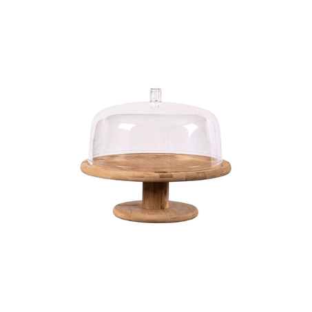 PRATO OU SENSE COM CÚPULA/PÉ BAMBU 27,5CM