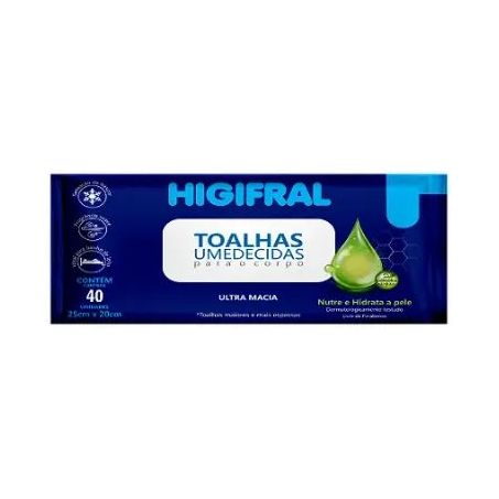 Toalhas Umedecidas Adulto Higifral C/40