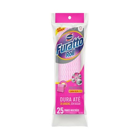 Pano Multiuso Limppano Furatto Rosa Rolo 25UN