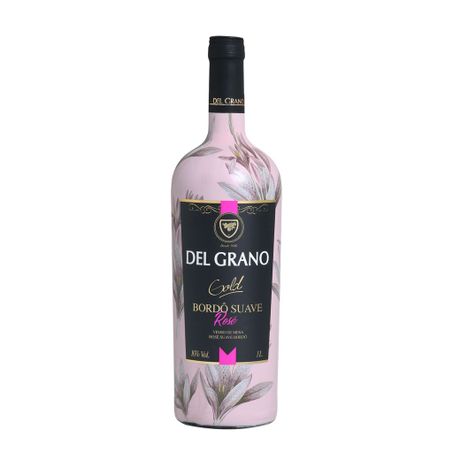Vinho rosé del grano gold suave bordô garrafa 1l