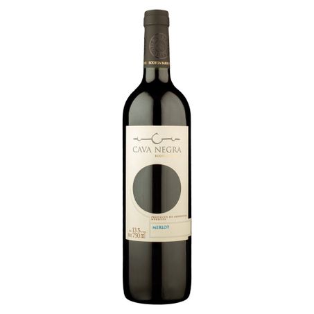 Vinho argentino cava negra merlot 750ml