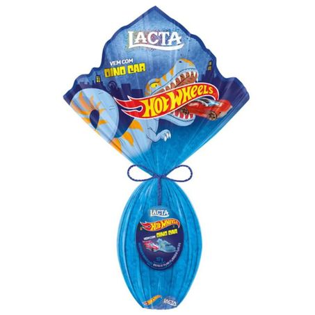 Ovo de chocolate lacta hotwheels 166g