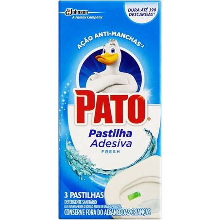 Detergente Sanitário Pato Pastilha Adesiva Fresh Caixa com 3un - 30gr