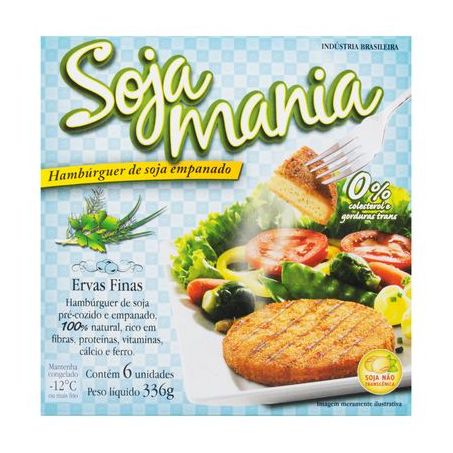 Hambúrguer de Soja Mania Ervas Finas Embalagem 336G