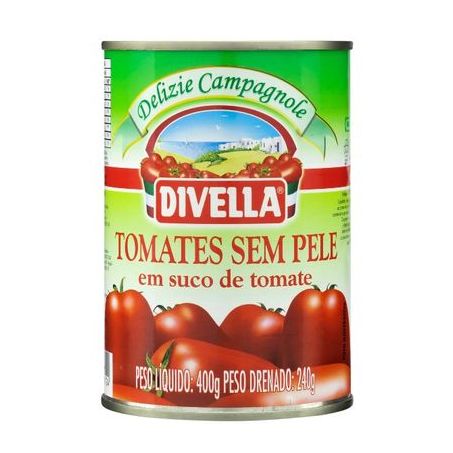 Tomate pelado sem pele divella 400g
