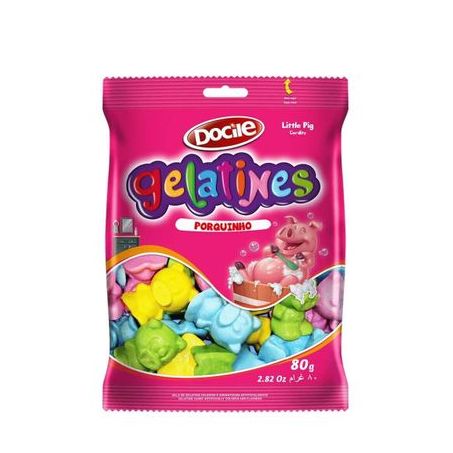 BALA DOCILE GELATINES PORQUINHO 80G