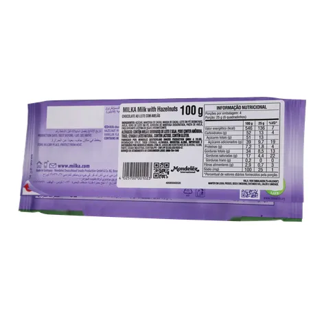 Barra de Chocolate Hazelnut Milka Avelã 100G 360-20