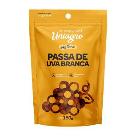 Uvas passas brancas uniagro 150g
