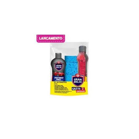 LAVA CARRO PRETINHO SILICONE ESPONJA GRAN BRILHO  