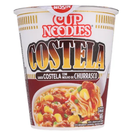 Macarrão Instantâneo Cup Noodles Cremoso Costela Molho Churrasco