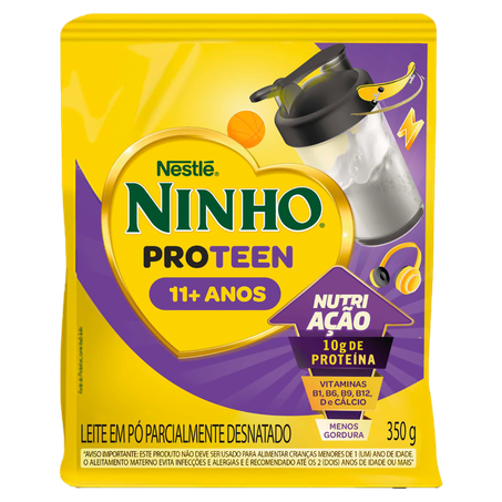 Leite em Pó Parcialmente Desnatado Ninho Pro Teen Pacote 350g