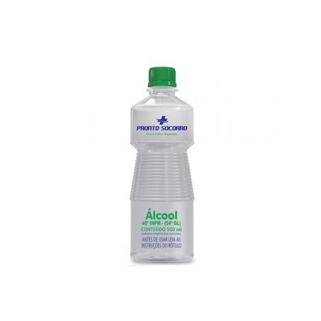 Álcool líquido pronto socorro inpm 46% 500ml