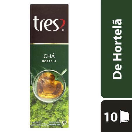 CHÁ EM CÁPSULA HORTELÃ TRES