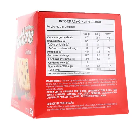 Panettone festtone mini frutas cx 80g 360-7